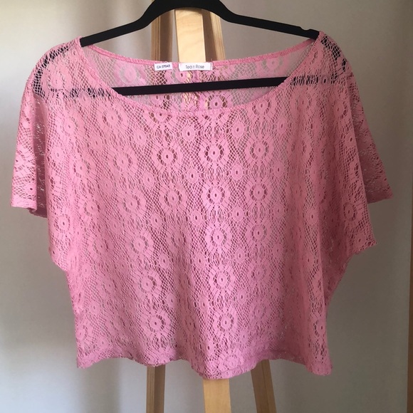 Tea n Rose Crochet Look Top - Picture 5 of 14